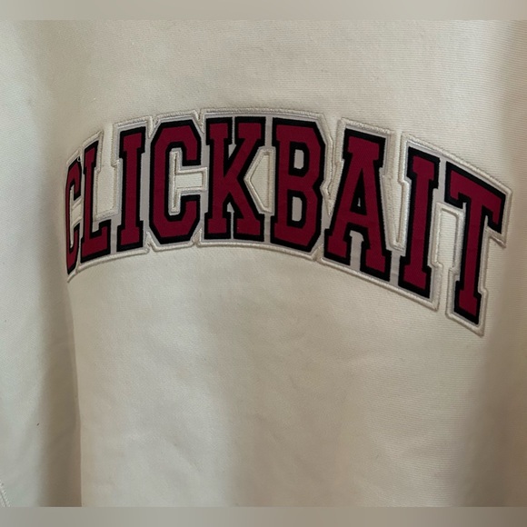 David Dobrik Fanjoy Official Clickbait Cream Crewneck Sweatshirt | Size XL - Picture 3 of 6